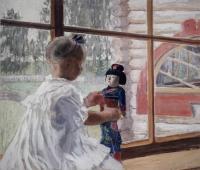 Кустодиев Б.М. Японская кукла. 1908 г. Государственный Русский музей.